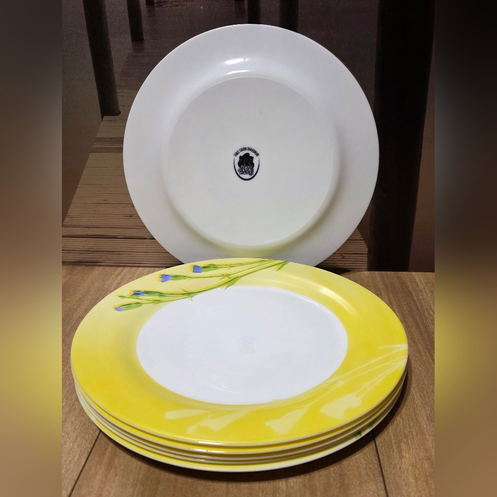 Elegant Yellow Floral Dinner Plate Set Royal Prestige